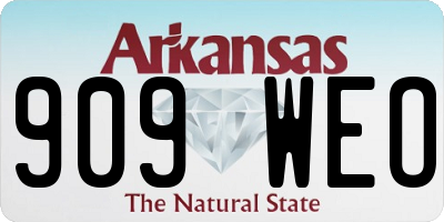 AR license plate 909WEO