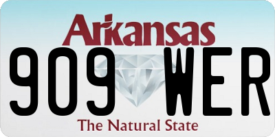 AR license plate 909WER