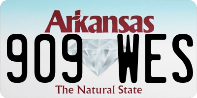 AR license plate 909WES