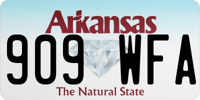 AR license plate 909WFA