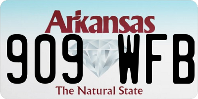 AR license plate 909WFB