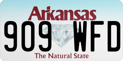 AR license plate 909WFD