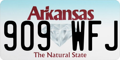 AR license plate 909WFJ