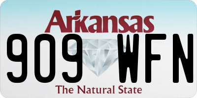 AR license plate 909WFN