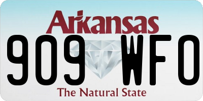 AR license plate 909WFO
