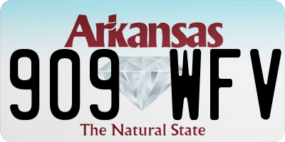 AR license plate 909WFV