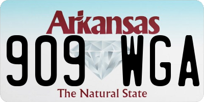 AR license plate 909WGA