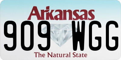 AR license plate 909WGG