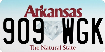 AR license plate 909WGK