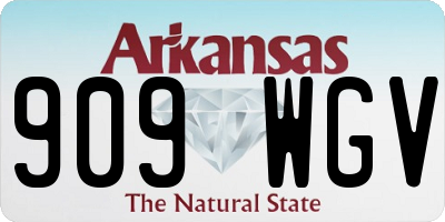 AR license plate 909WGV