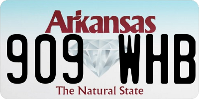 AR license plate 909WHB