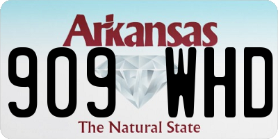 AR license plate 909WHD