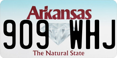AR license plate 909WHJ
