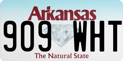 AR license plate 909WHT