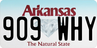 AR license plate 909WHY