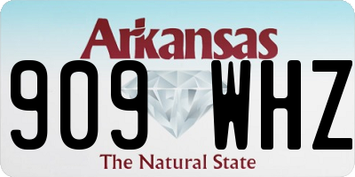 AR license plate 909WHZ