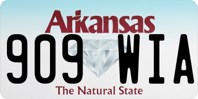 AR license plate 909WIA