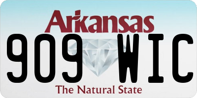 AR license plate 909WIC