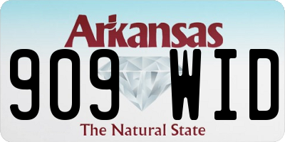 AR license plate 909WID
