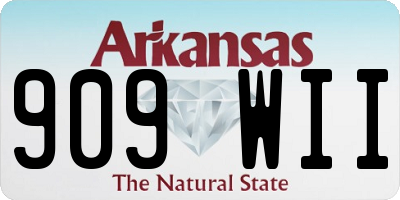 AR license plate 909WII