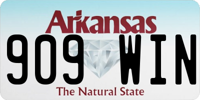 AR license plate 909WIN