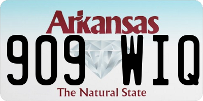 AR license plate 909WIQ