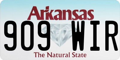 AR license plate 909WIR