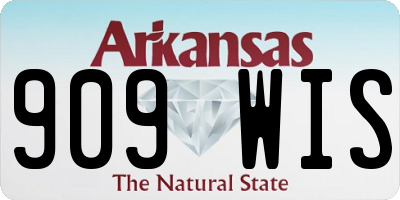 AR license plate 909WIS