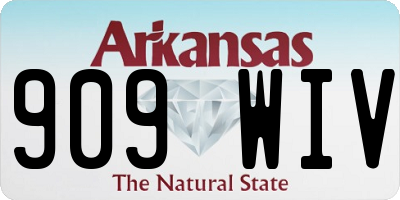 AR license plate 909WIV