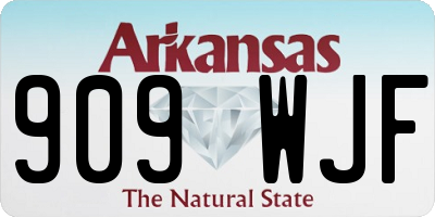 AR license plate 909WJF