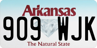 AR license plate 909WJK
