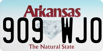 AR license plate 909WJO