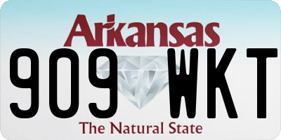 AR license plate 909WKT