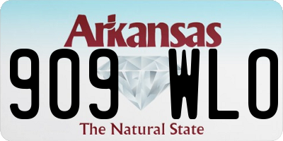 AR license plate 909WLO