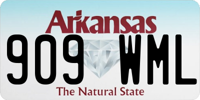 AR license plate 909WML