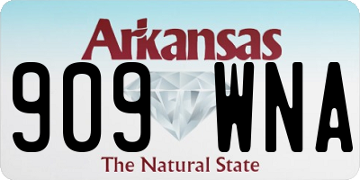 AR license plate 909WNA