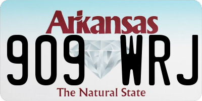 AR license plate 909WRJ