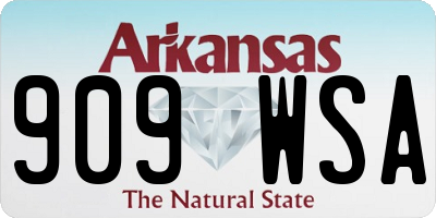 AR license plate 909WSA