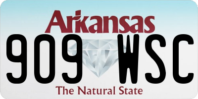 AR license plate 909WSC