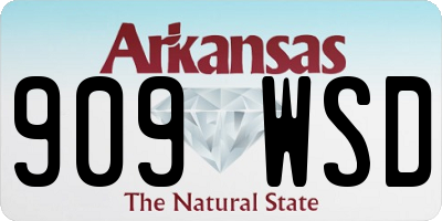 AR license plate 909WSD