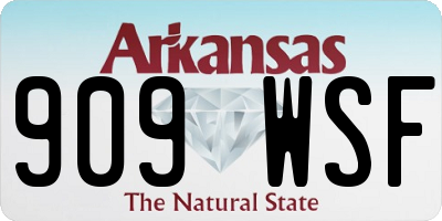 AR license plate 909WSF