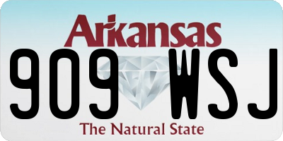 AR license plate 909WSJ