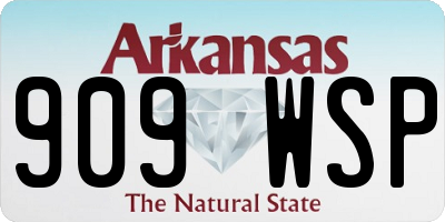 AR license plate 909WSP