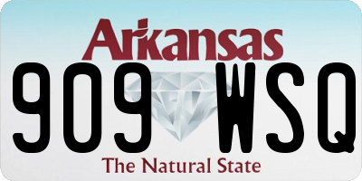 AR license plate 909WSQ