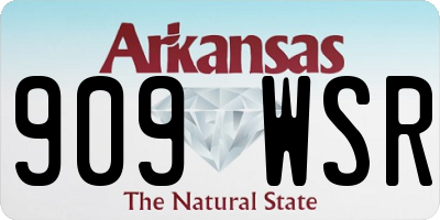 AR license plate 909WSR