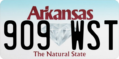 AR license plate 909WST