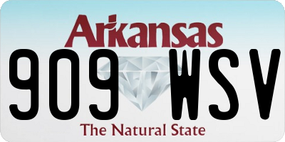 AR license plate 909WSV