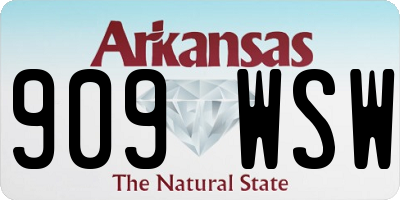 AR license plate 909WSW