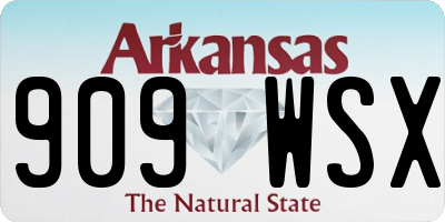 AR license plate 909WSX
