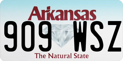 AR license plate 909WSZ